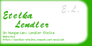 etelka lendler business card